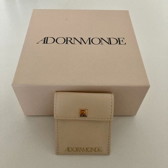 Adornmonde Paper Clip Pave Earrings, 14K Gold Plated Sterling Silver - Picture 7 of 8